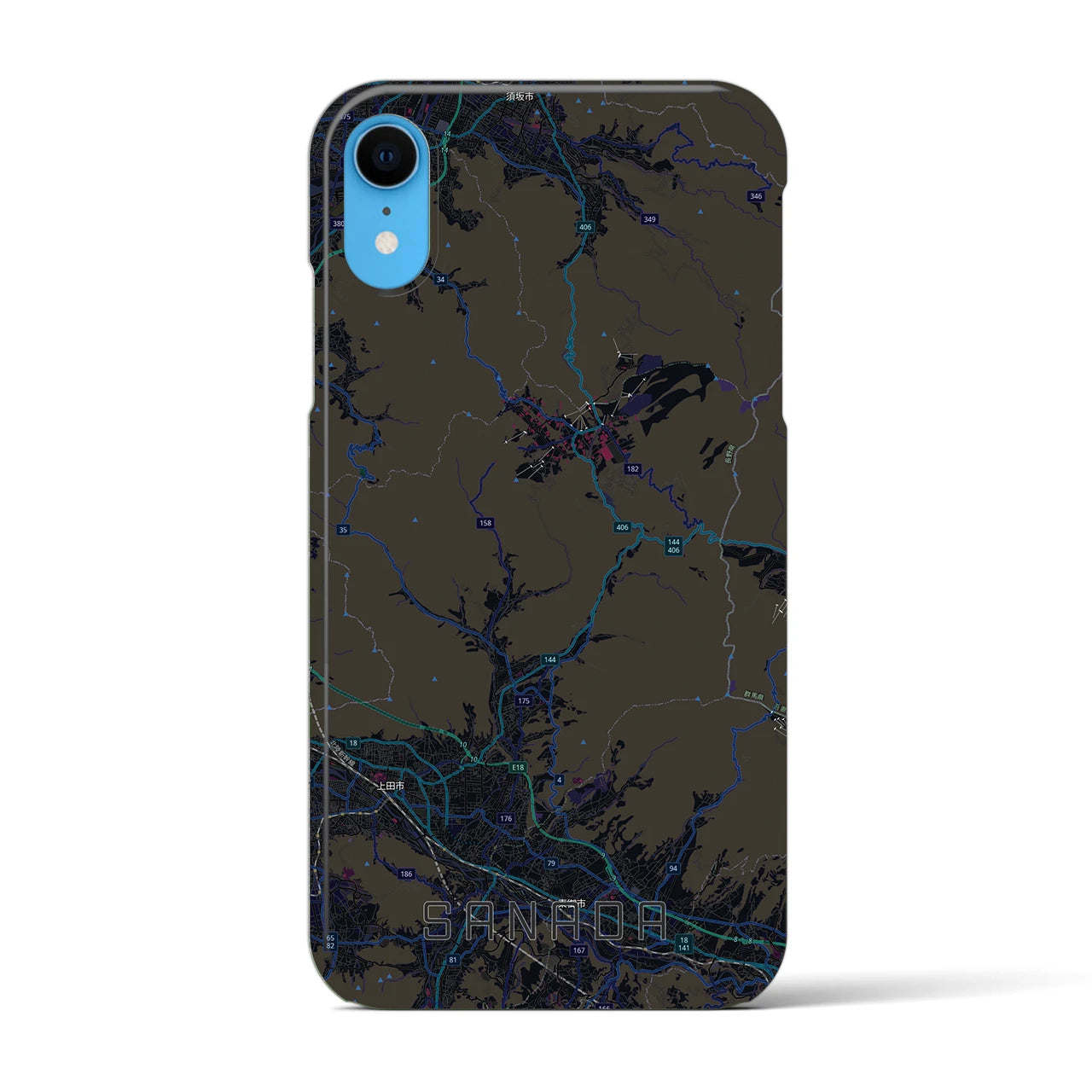 【真田(長野県)】地図柄iPhoneケース(バックカバータイプ)