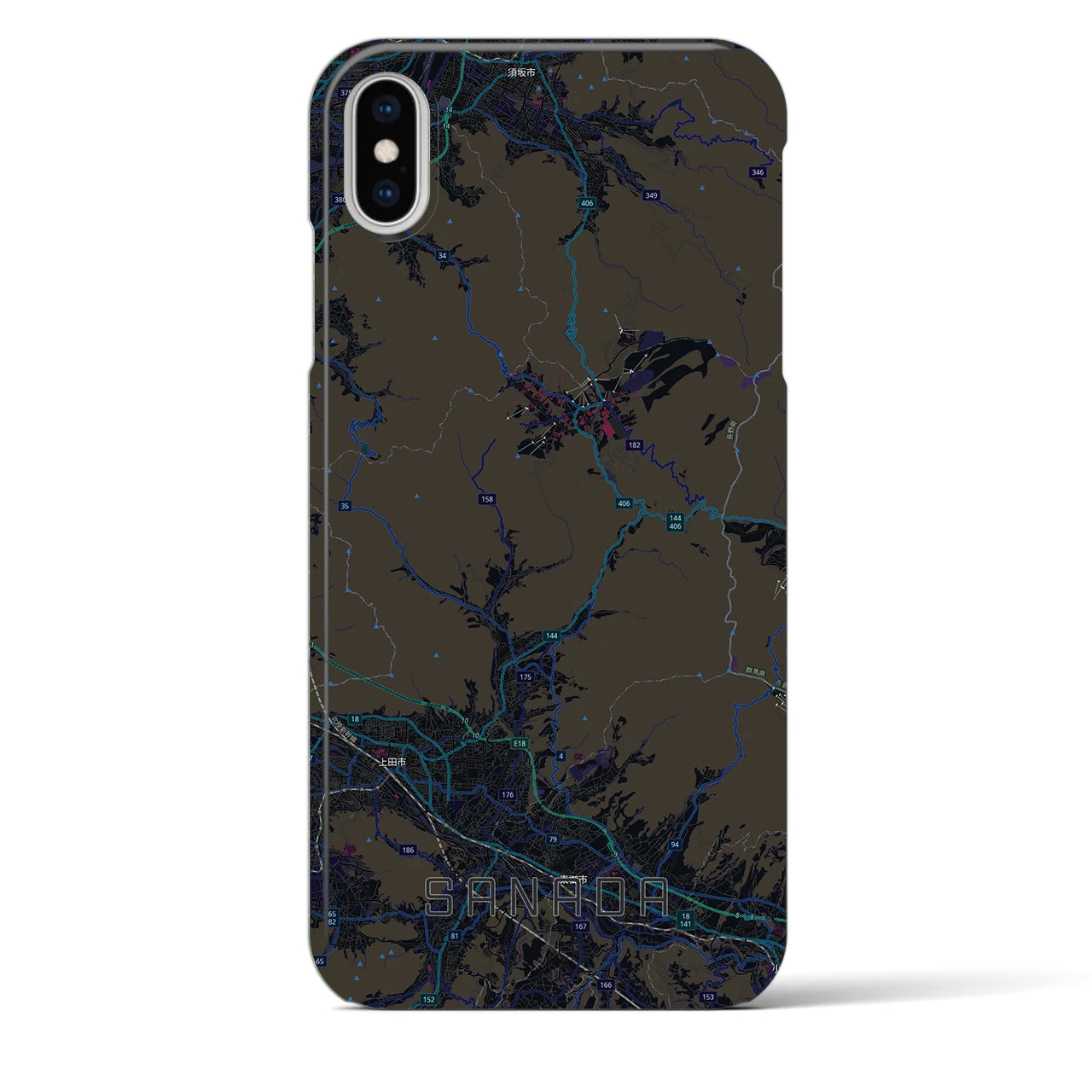【真田(長野県)】地図柄iPhoneケース(バックカバータイプ)