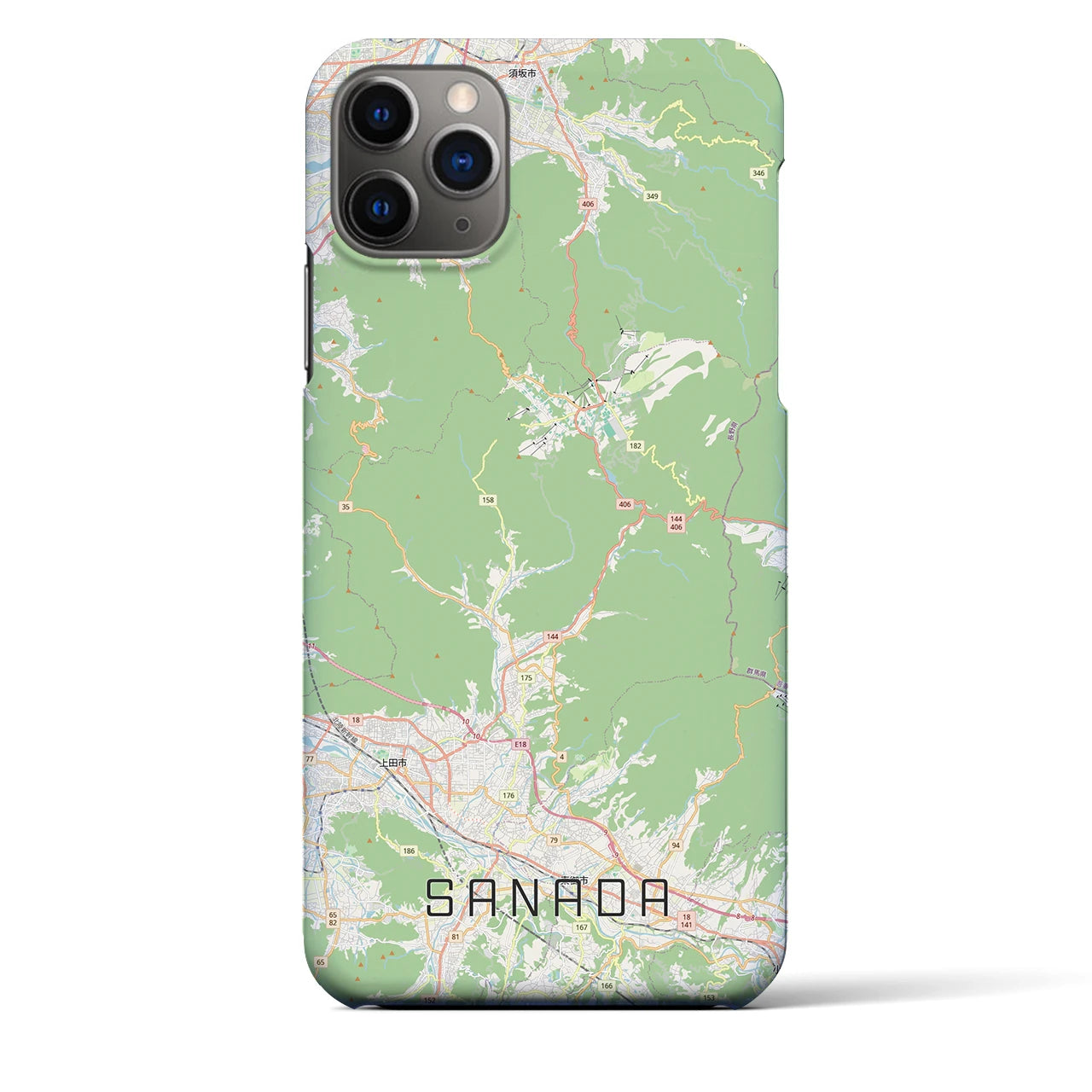 【真田(長野県)】地図柄iPhoneケース(バックカバータイプ)