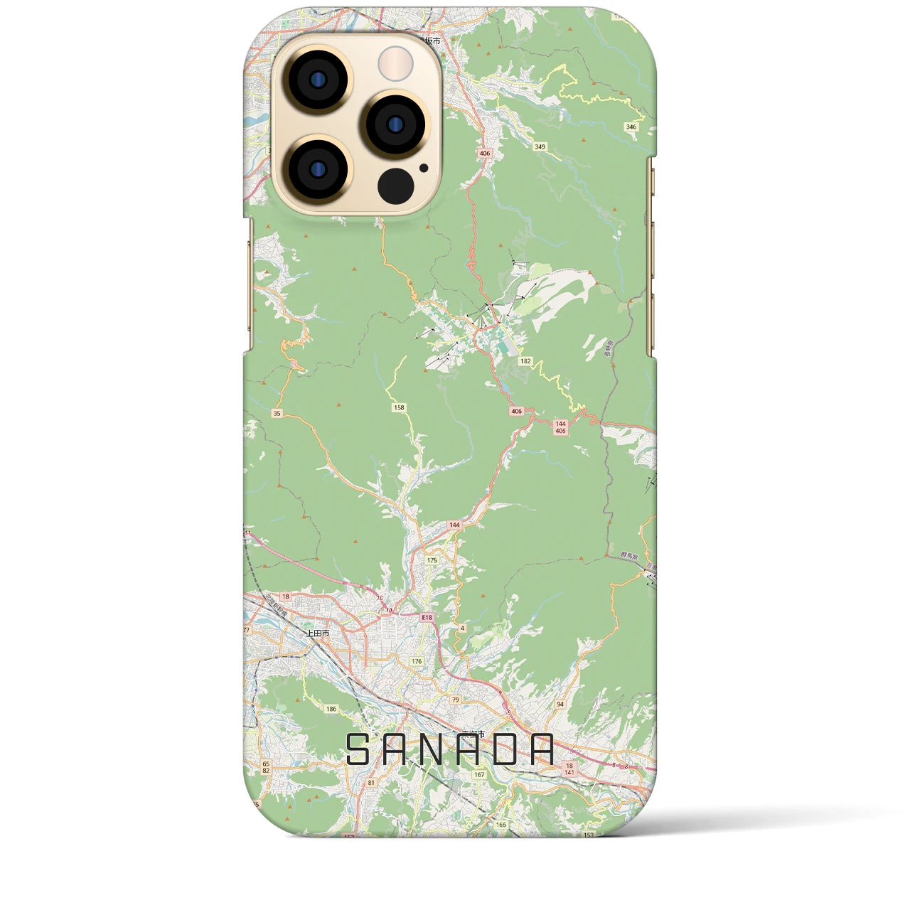 【真田(長野県)】地図柄iPhoneケース(バックカバータイプ)