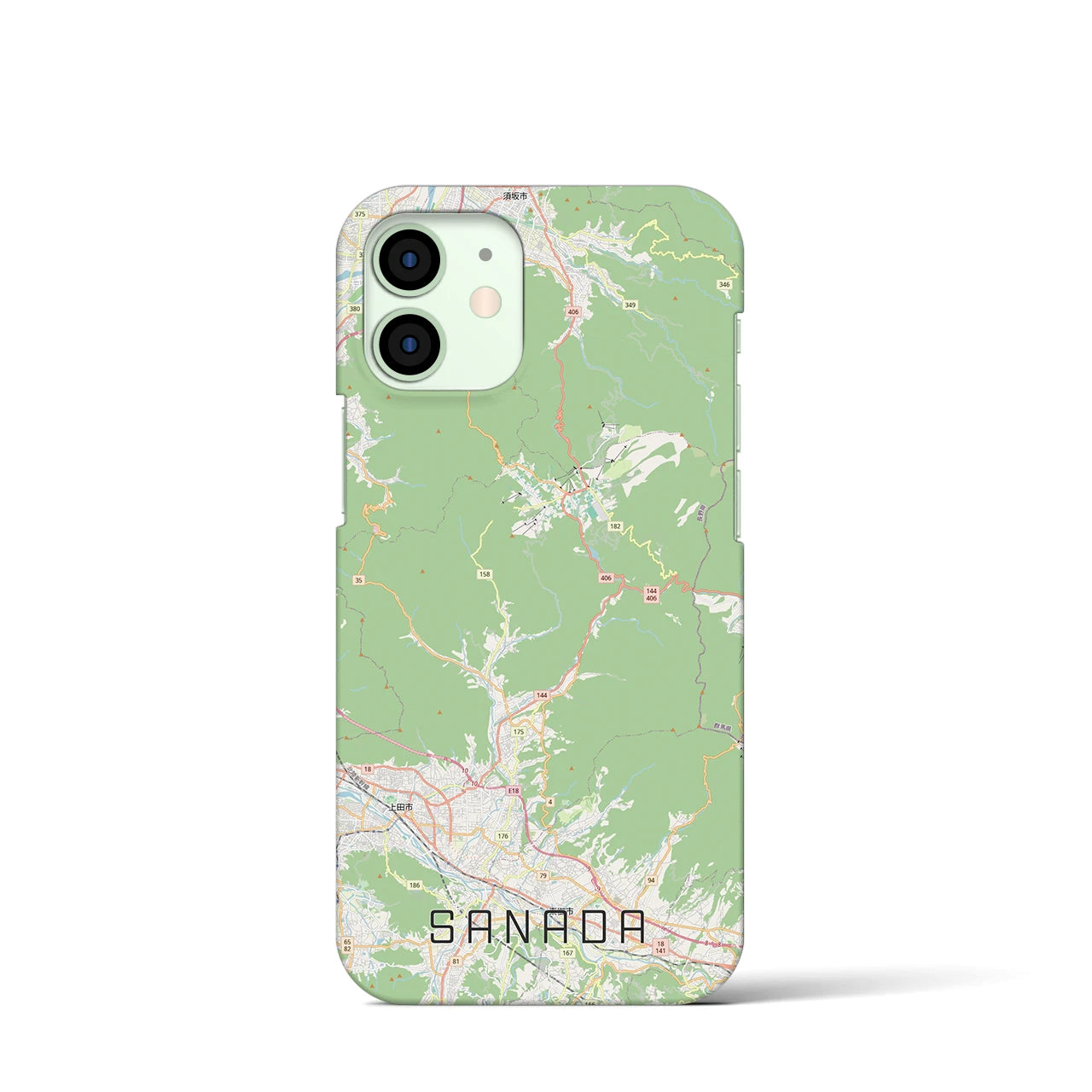 【真田(長野県)】地図柄iPhoneケース(バックカバータイプ)