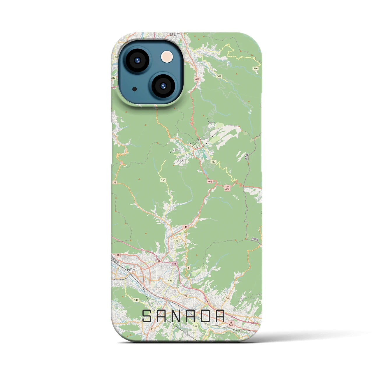 【真田(長野県)】地図柄iPhoneケース(バックカバータイプ)