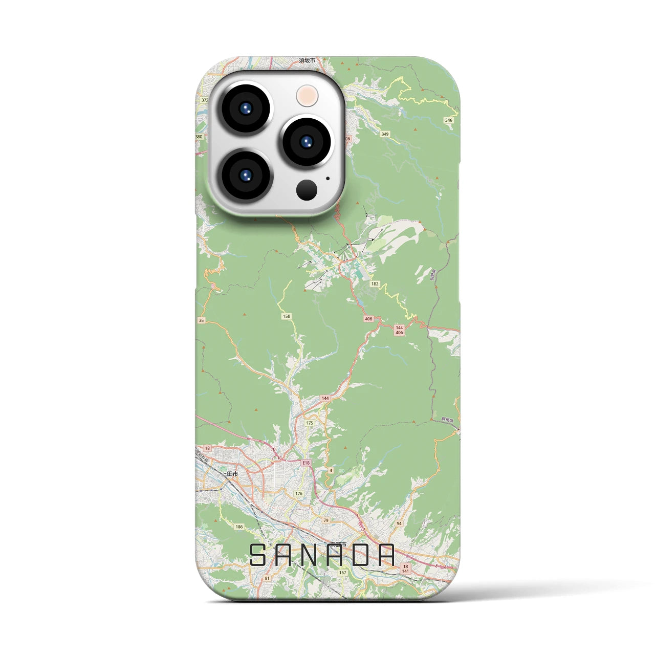 【真田(長野県)】地図柄iPhoneケース(バックカバータイプ)