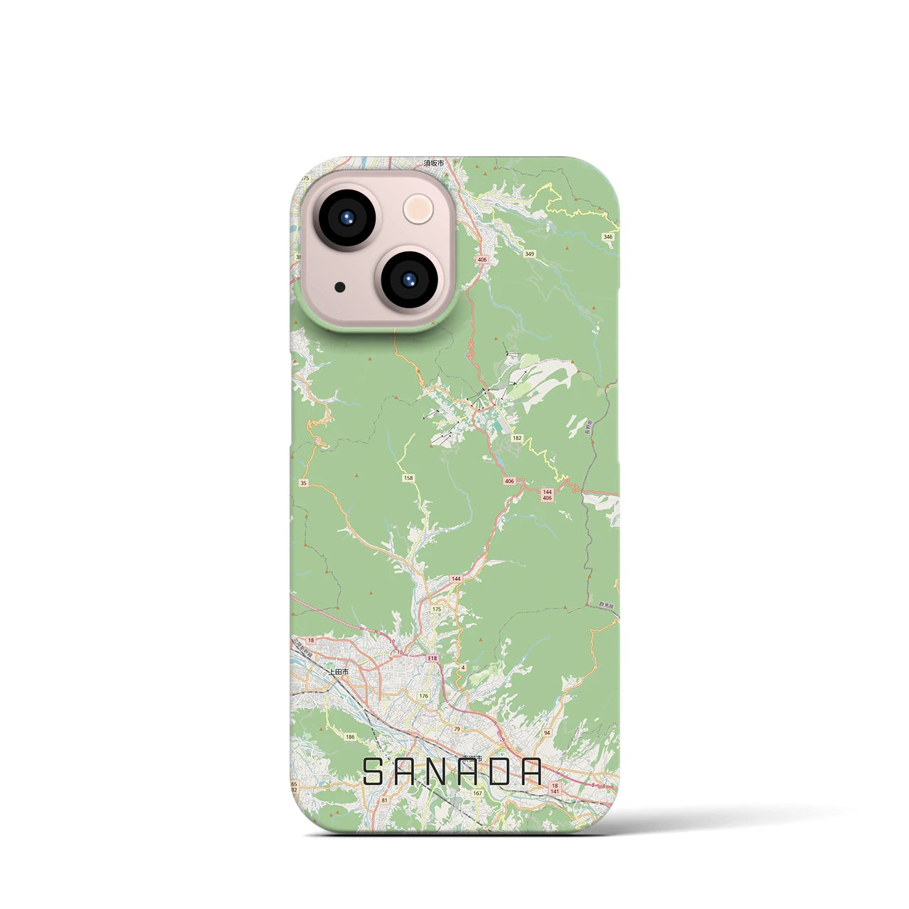 【真田(長野県)】地図柄iPhoneケース(バックカバータイプ)