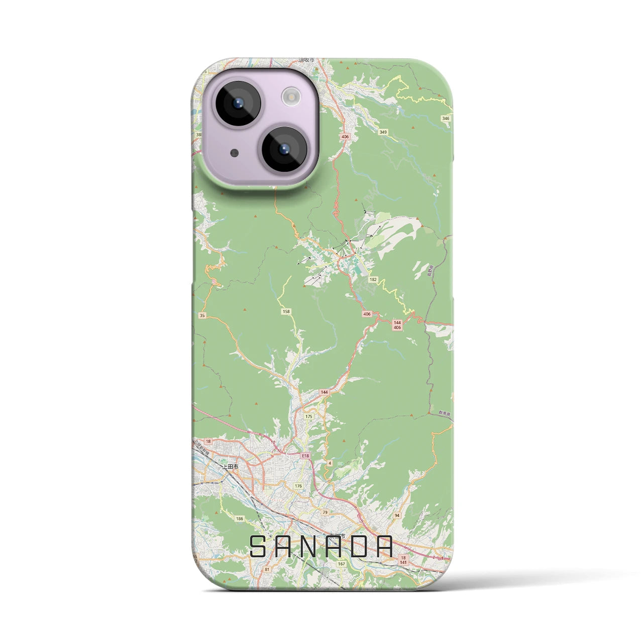 【真田(長野県)】地図柄iPhoneケース(バックカバータイプ)