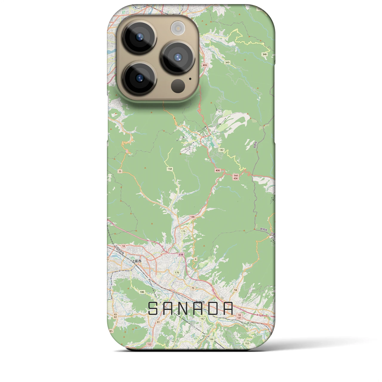【真田(長野県)】地図柄iPhoneケース(バックカバータイプ)