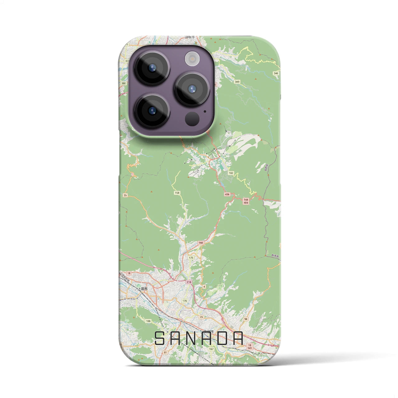【真田(長野県)】地図柄iPhoneケース(バックカバータイプ)