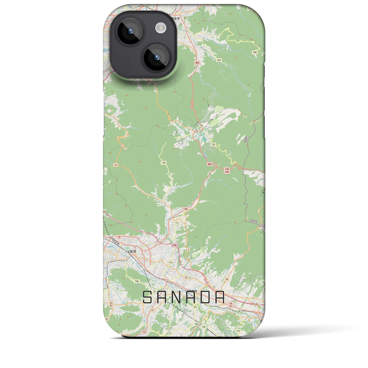 【真田(長野県)】地図柄iPhoneケース(バックカバータイプ)