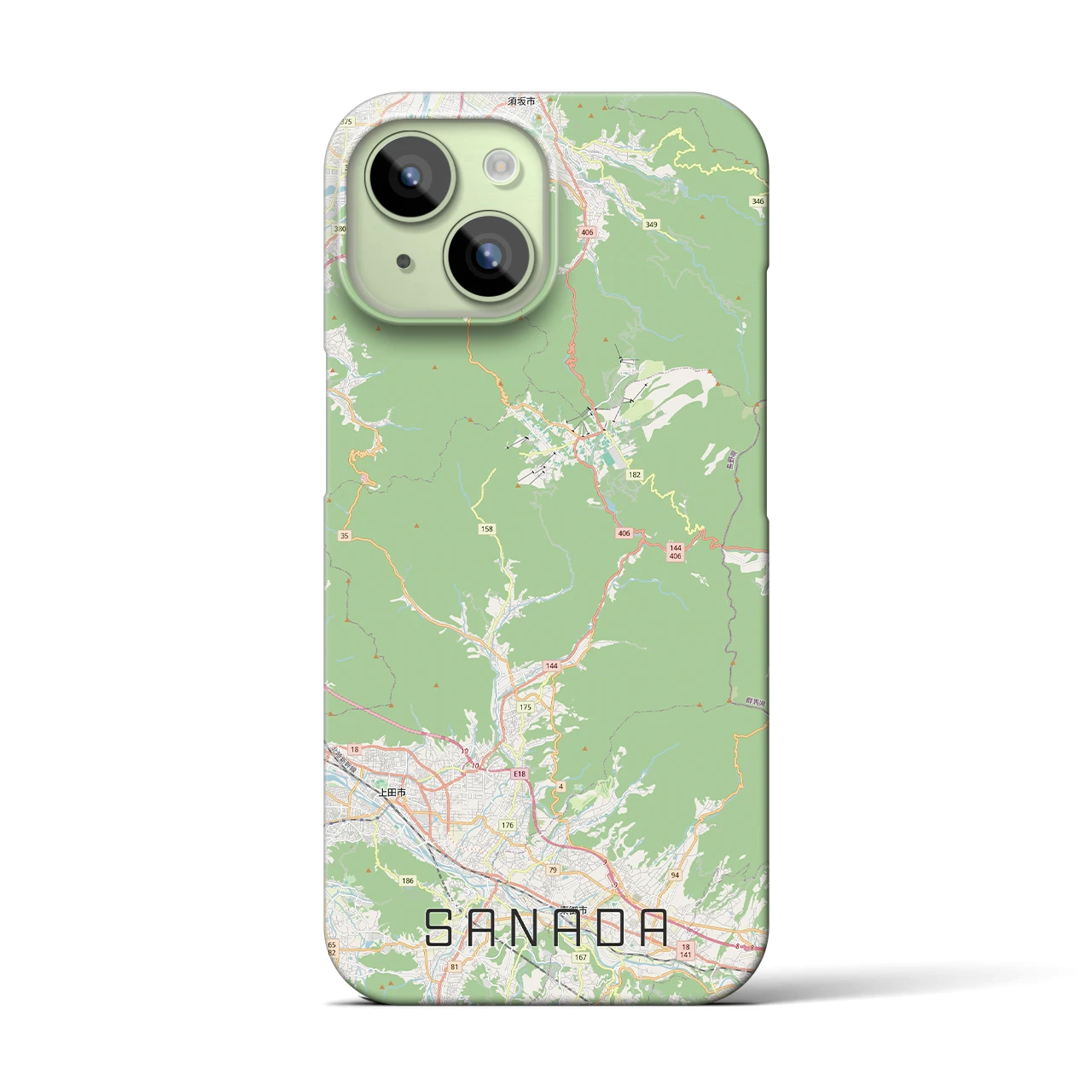 【真田(長野県)】地図柄iPhoneケース(バックカバータイプ)