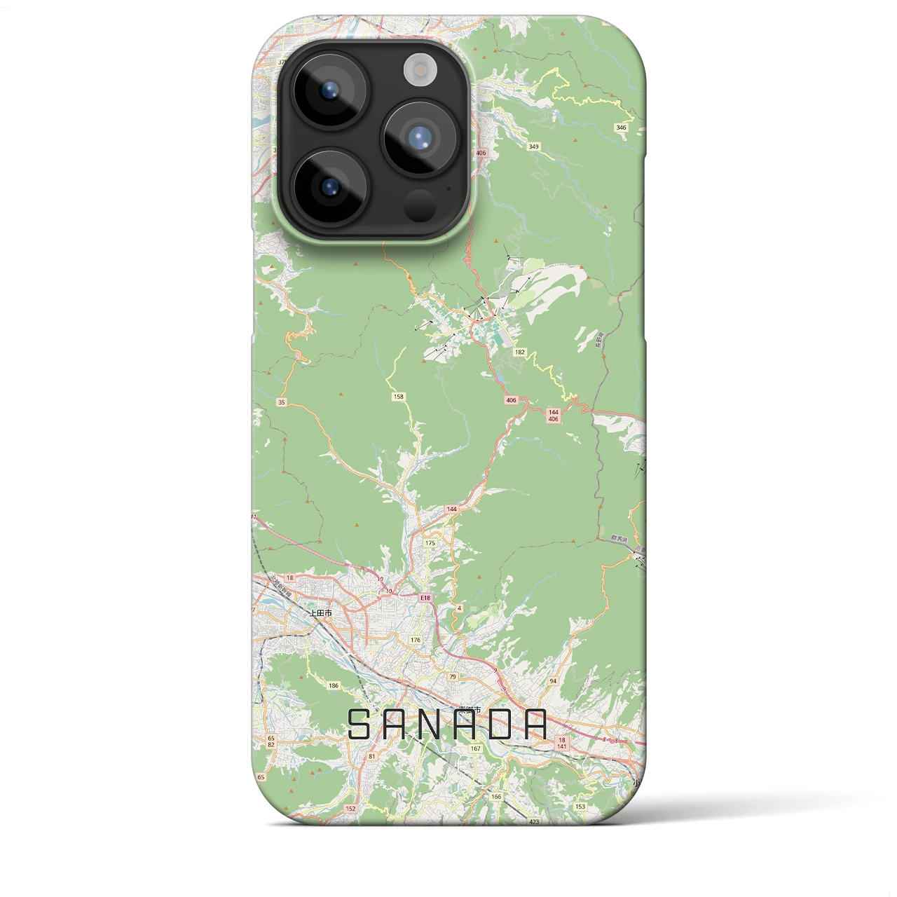 【真田(長野県)】地図柄iPhoneケース(バックカバータイプ)