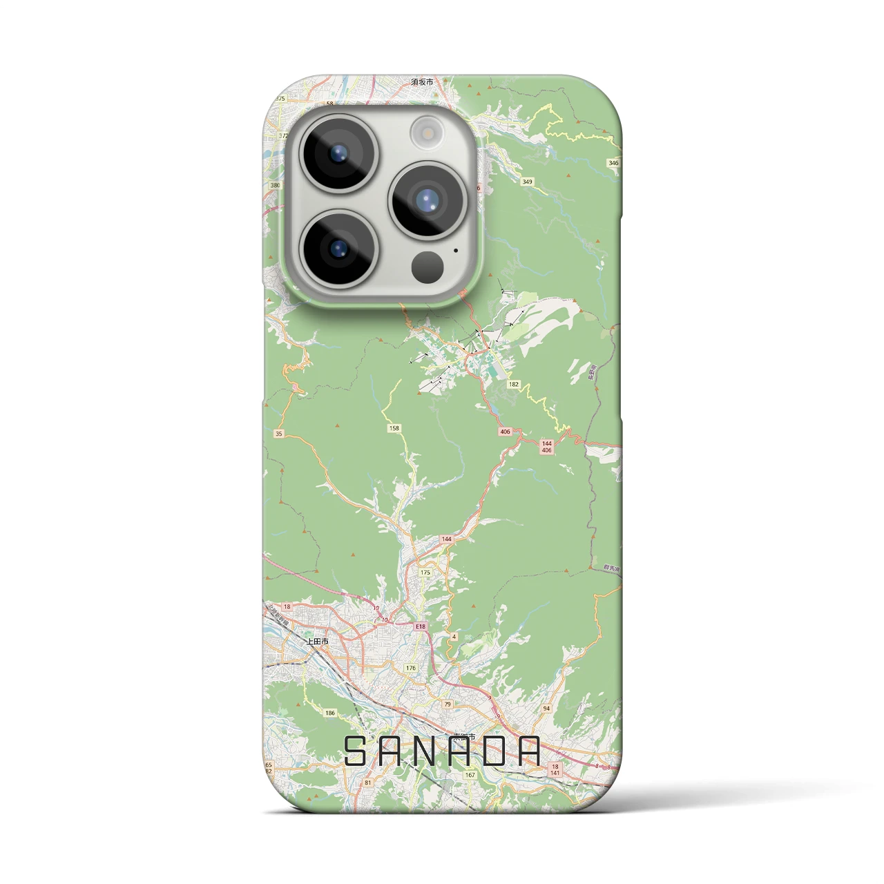 【真田(長野県)】地図柄iPhoneケース(バックカバータイプ)