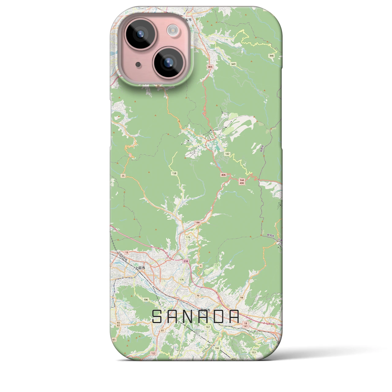 【真田(長野県)】地図柄iPhoneケース(バックカバータイプ)