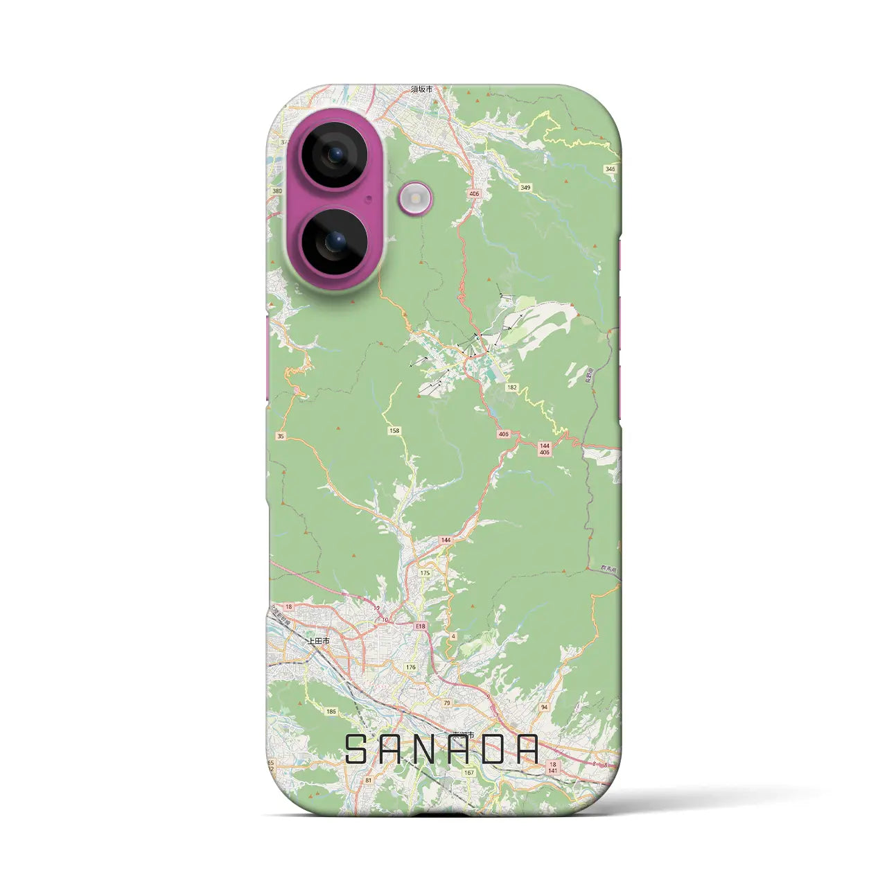 【真田(長野県)】地図柄iPhoneケース(バックカバータイプ)