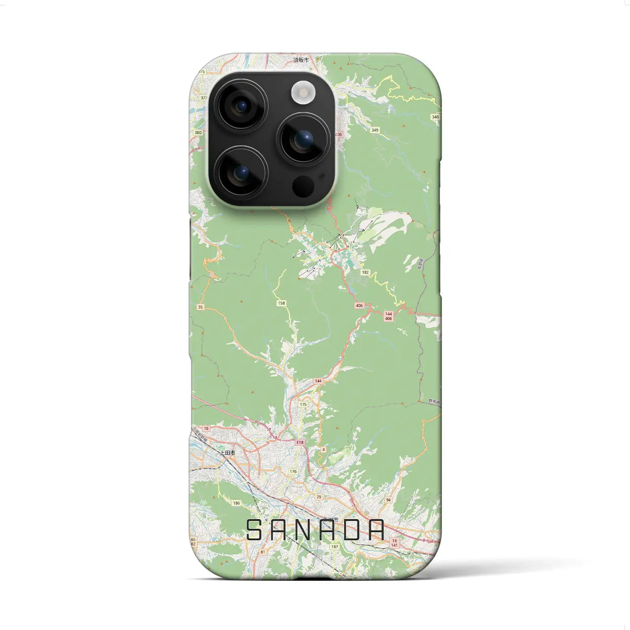 【真田(長野県)】地図柄iPhoneケース(バックカバータイプ)