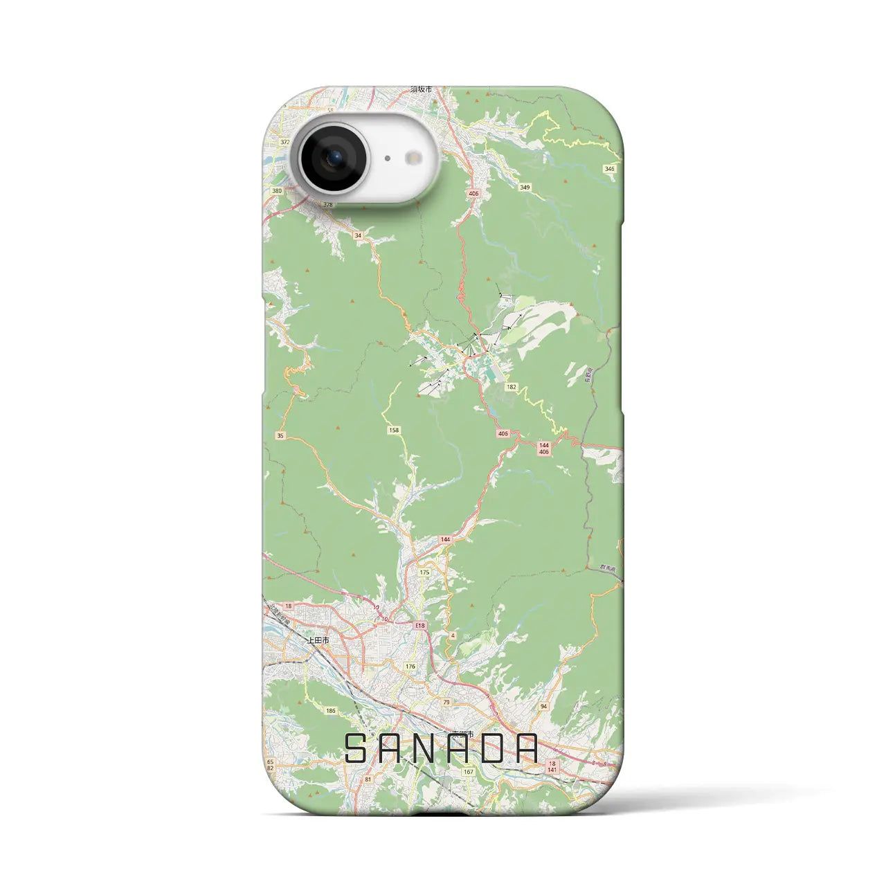 【真田(長野県)】地図柄iPhoneケース(バックカバータイプ)