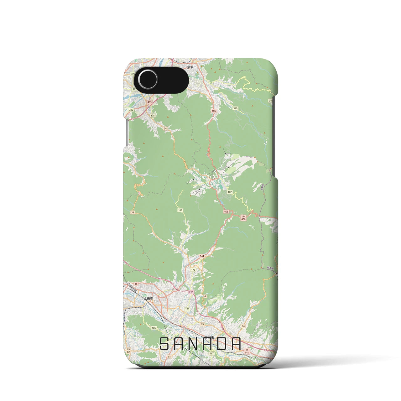 【真田(長野県)】地図柄iPhoneケース(バックカバータイプ)