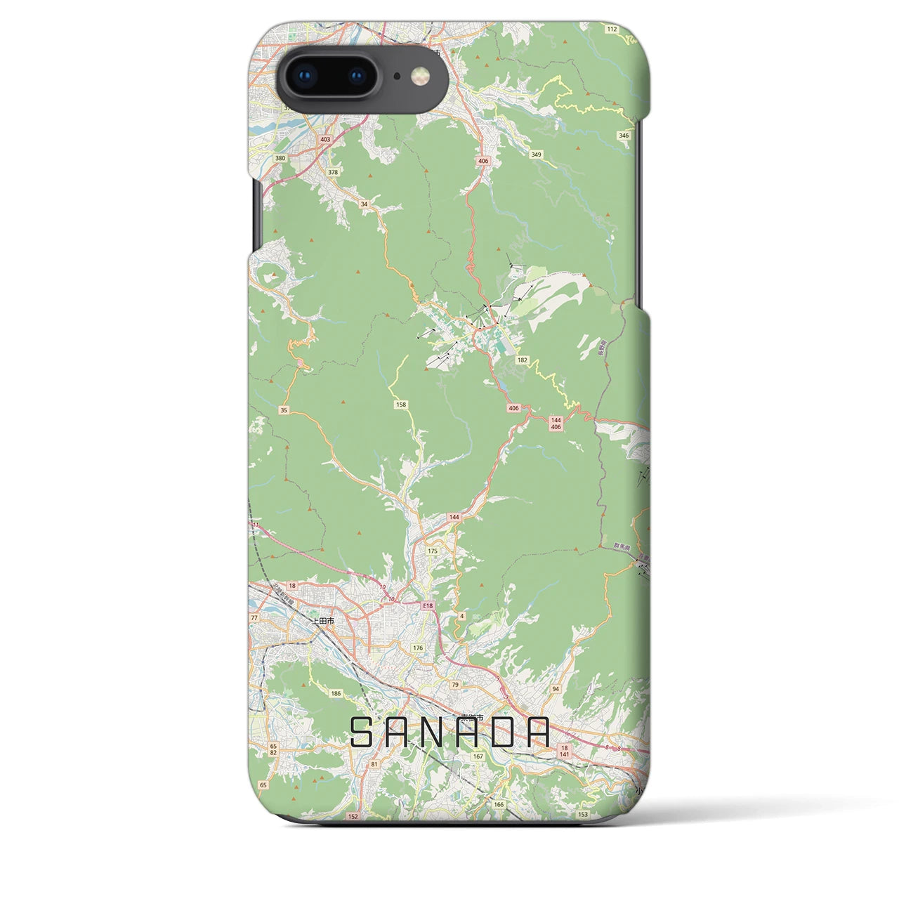【真田(長野県)】地図柄iPhoneケース(バックカバータイプ)