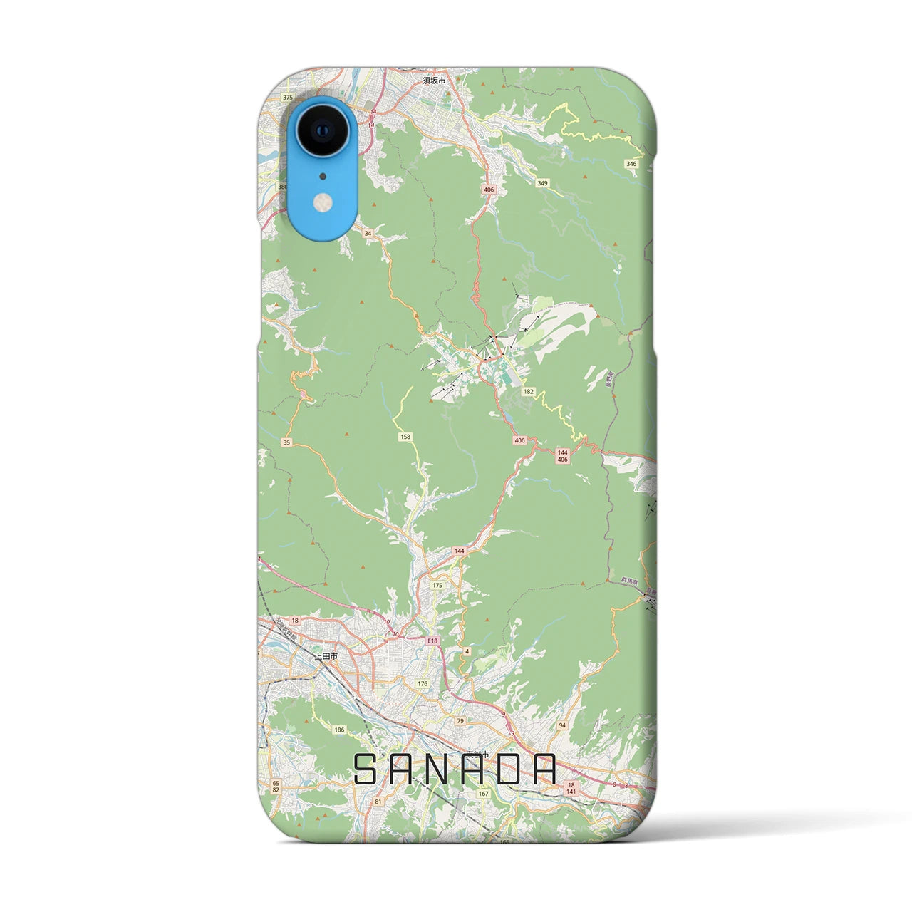 【真田(長野県)】地図柄iPhoneケース(バックカバータイプ)