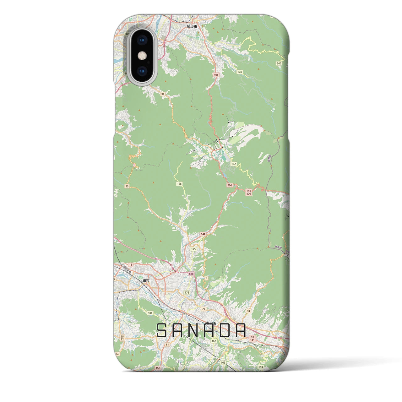 【真田(長野県)】地図柄iPhoneケース(バックカバータイプ)