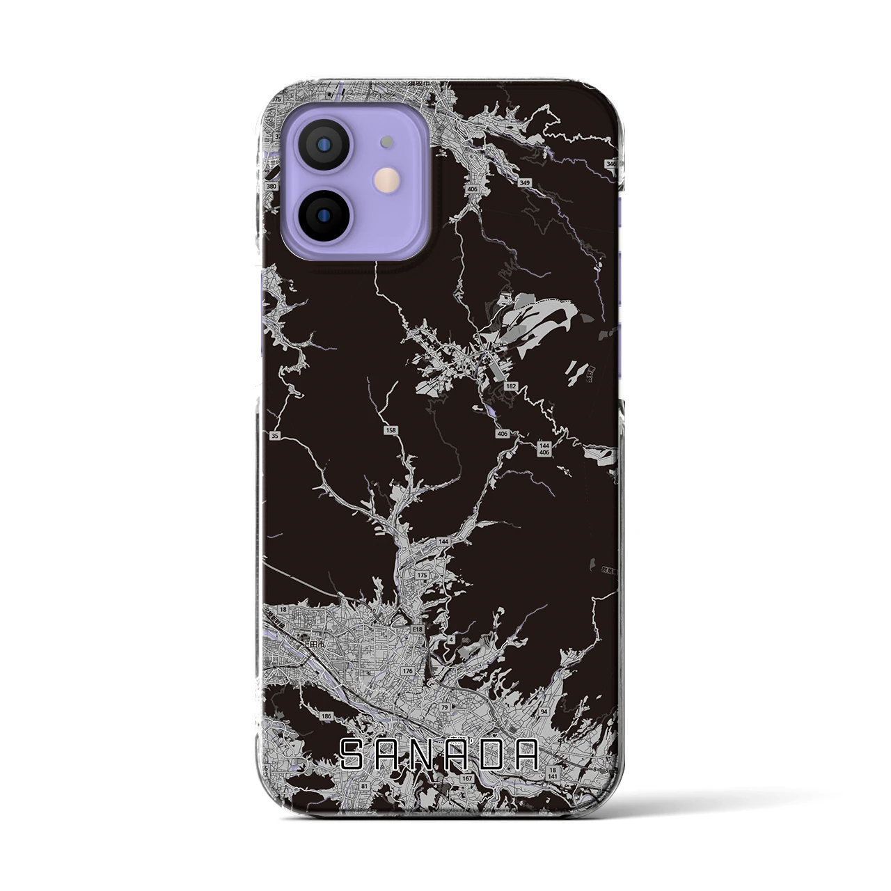 【真田(長野県)】地図柄iPhoneケース(クリアタイプ)