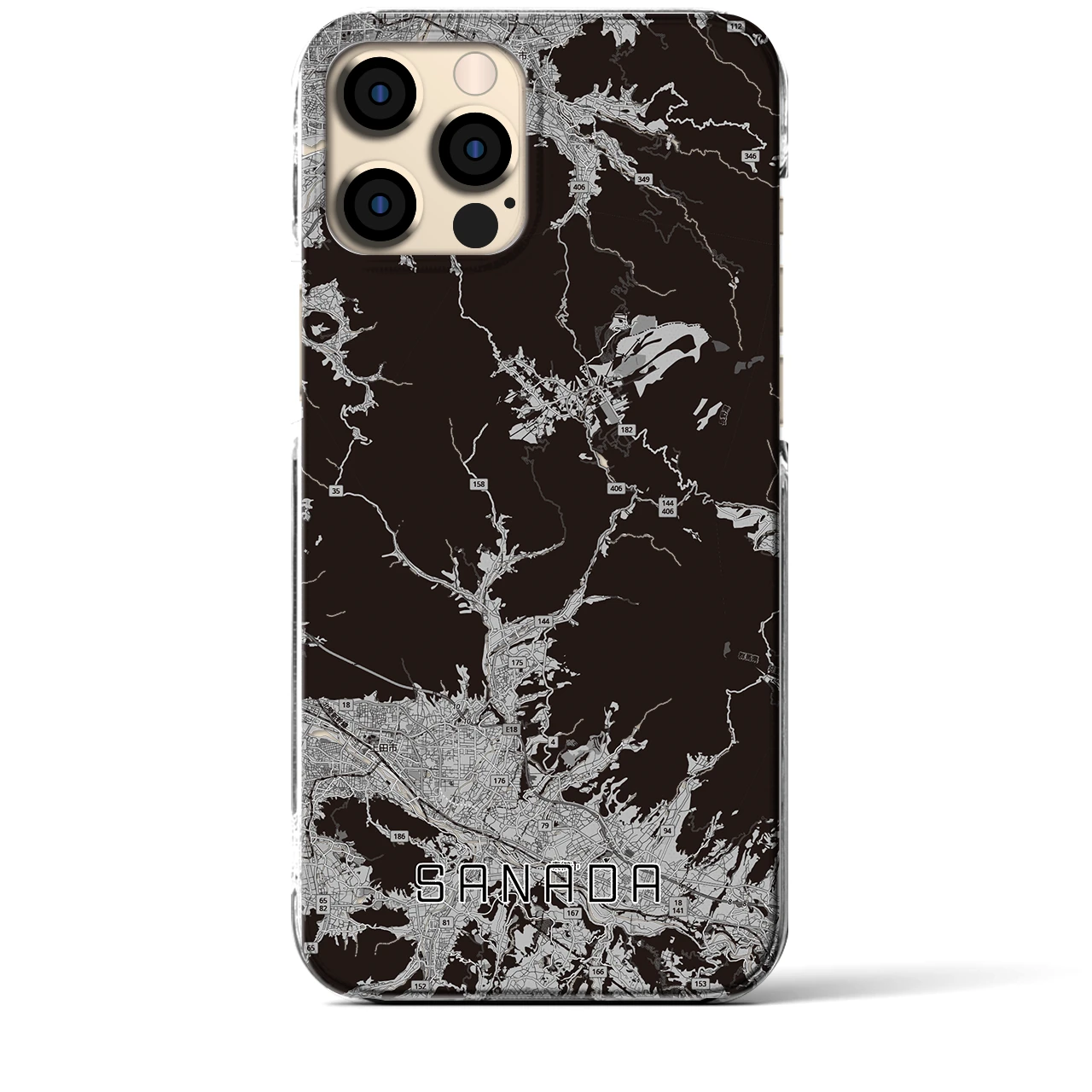 【真田(長野県)】地図柄iPhoneケース(クリアタイプ)