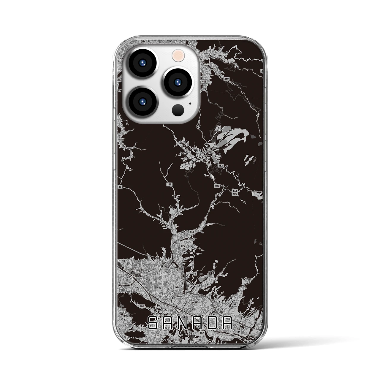 【真田(長野県)】地図柄iPhoneケース(クリアタイプ)