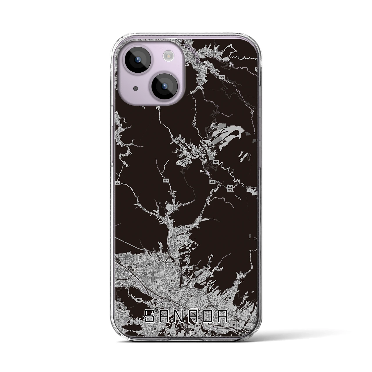 【真田(長野県)】地図柄iPhoneケース(クリアタイプ)