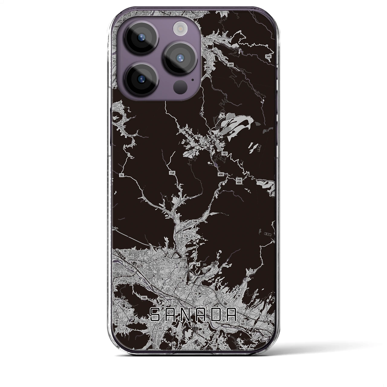 【真田(長野県)】地図柄iPhoneケース(クリアタイプ)