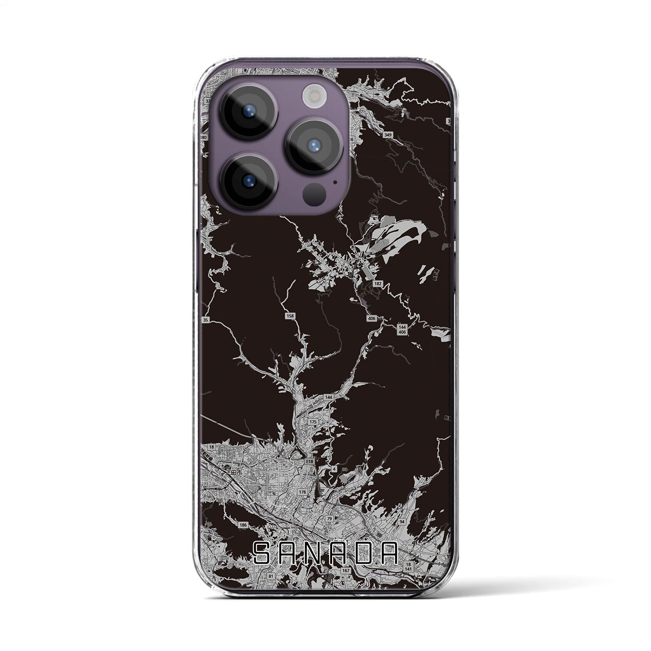 【真田(長野県)】地図柄iPhoneケース(クリアタイプ)