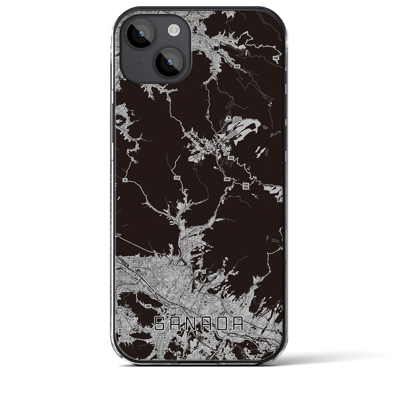 【真田(長野県)】地図柄iPhoneケース(クリアタイプ)