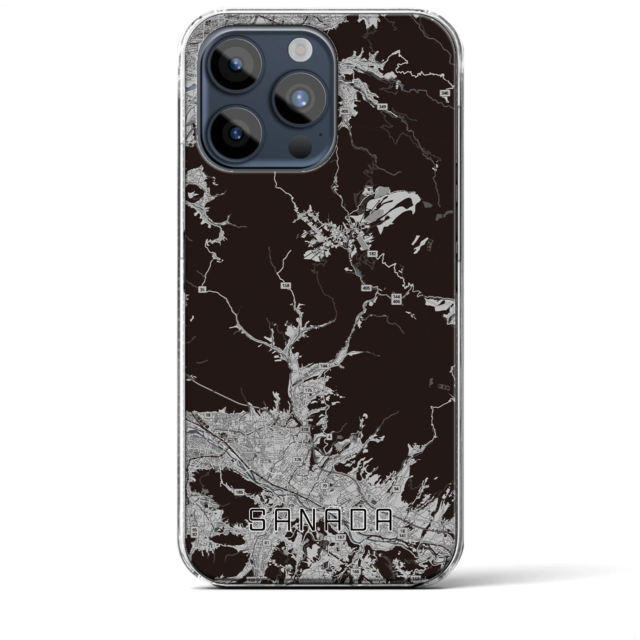 【真田(長野県)】地図柄iPhoneケース(クリアタイプ)