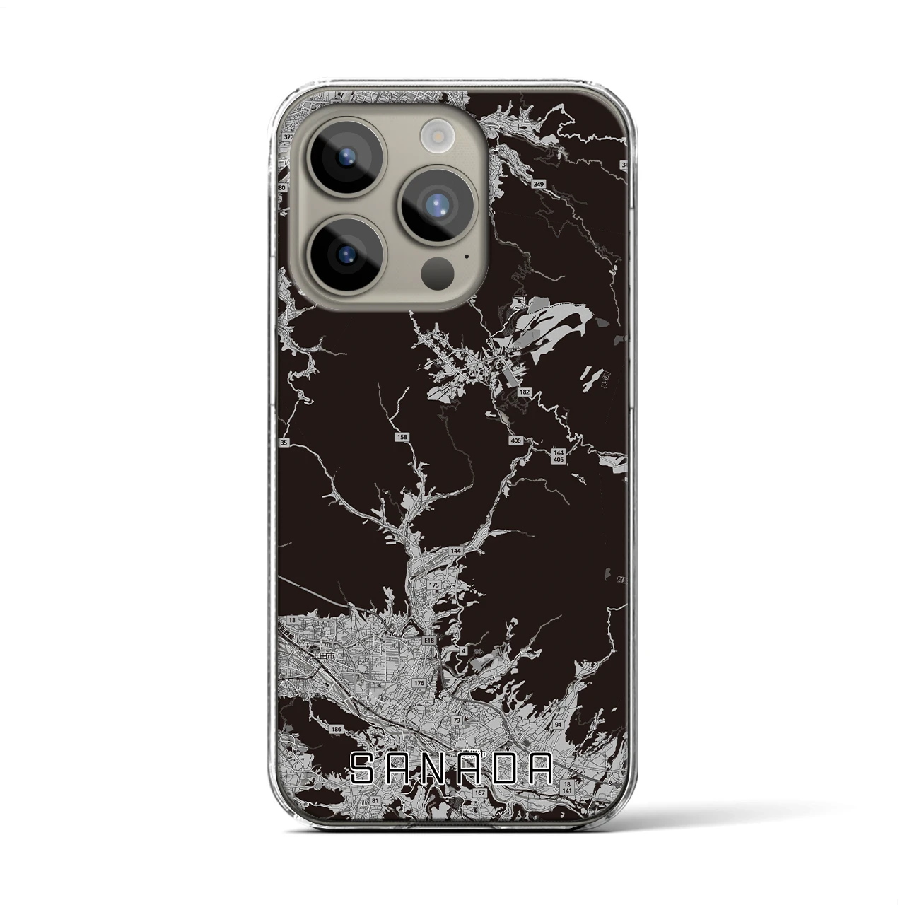 【真田(長野県)】地図柄iPhoneケース(クリアタイプ)