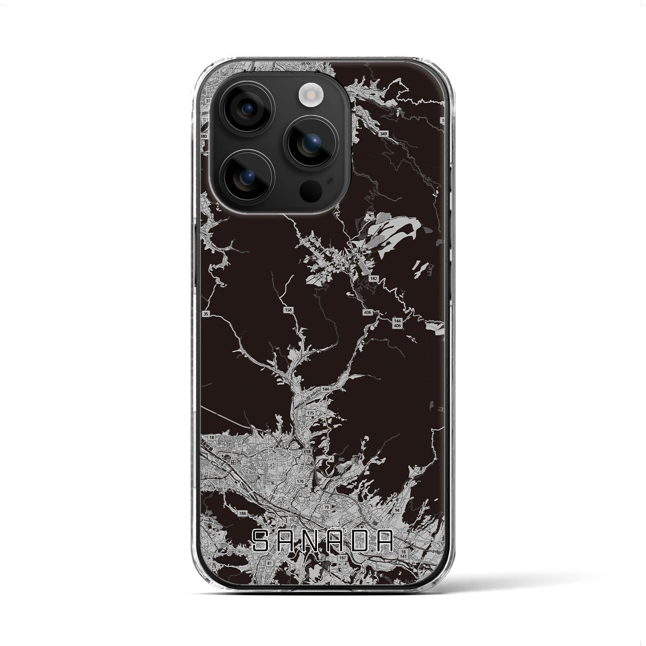 【真田(長野県)】地図柄iPhoneケース(クリアタイプ)