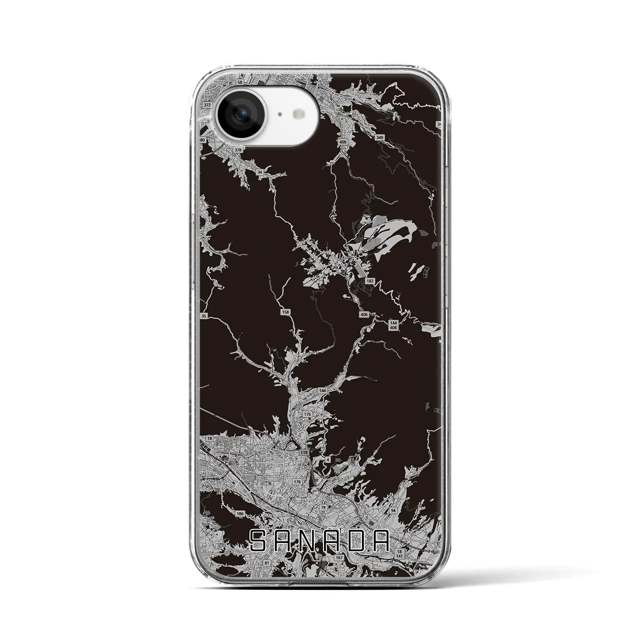 【真田(長野県)】地図柄iPhoneケース(クリアタイプ)