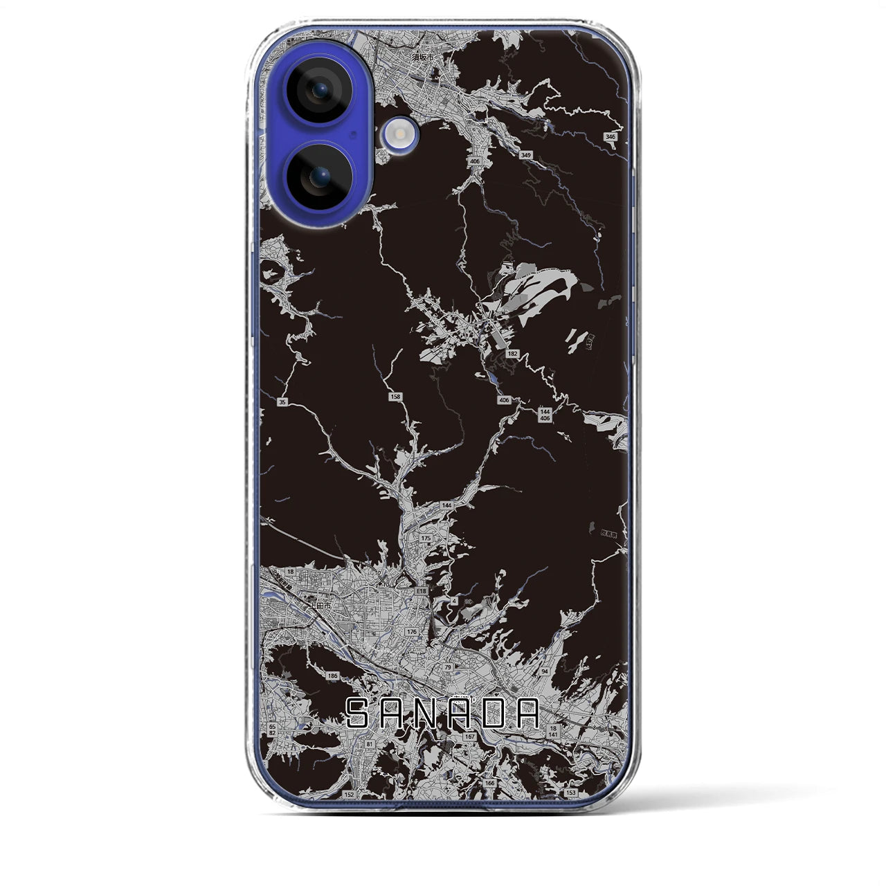 【真田(長野県)】地図柄iPhoneケース(クリアタイプ)