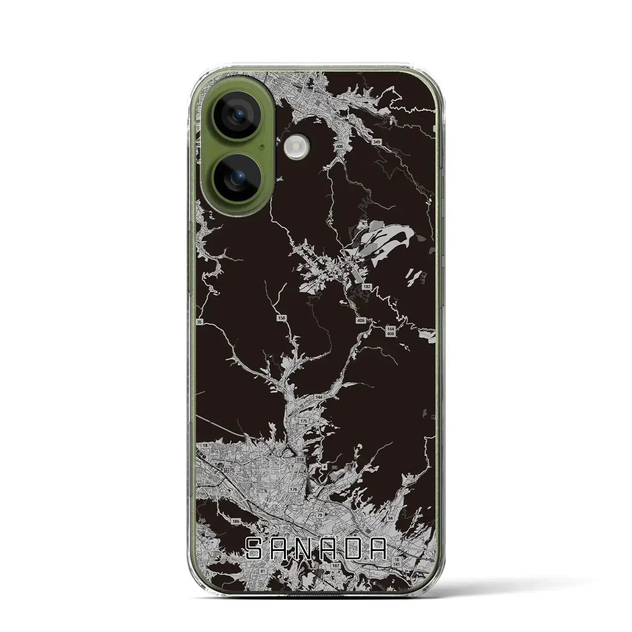 【真田(長野県)】地図柄iPhoneケース(クリアタイプ)