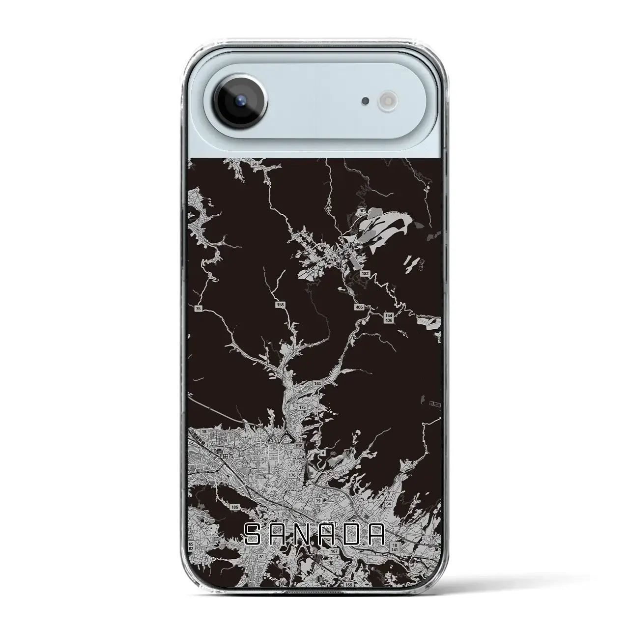 【真田(長野県)】地図柄iPhoneケース(クリアタイプ)