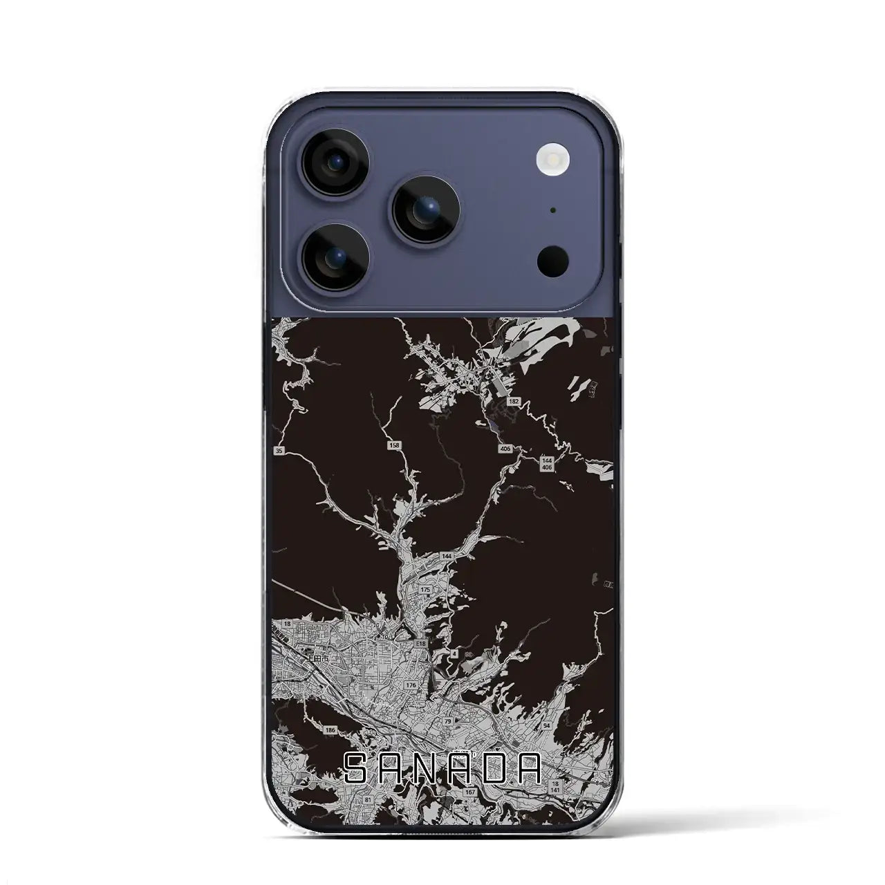 【真田(長野県)】地図柄iPhoneケース(クリアタイプ)