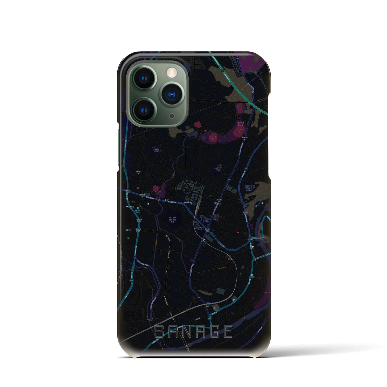 【猿投(愛知県)】地図柄iPhoneケース(バックカバータイプ)