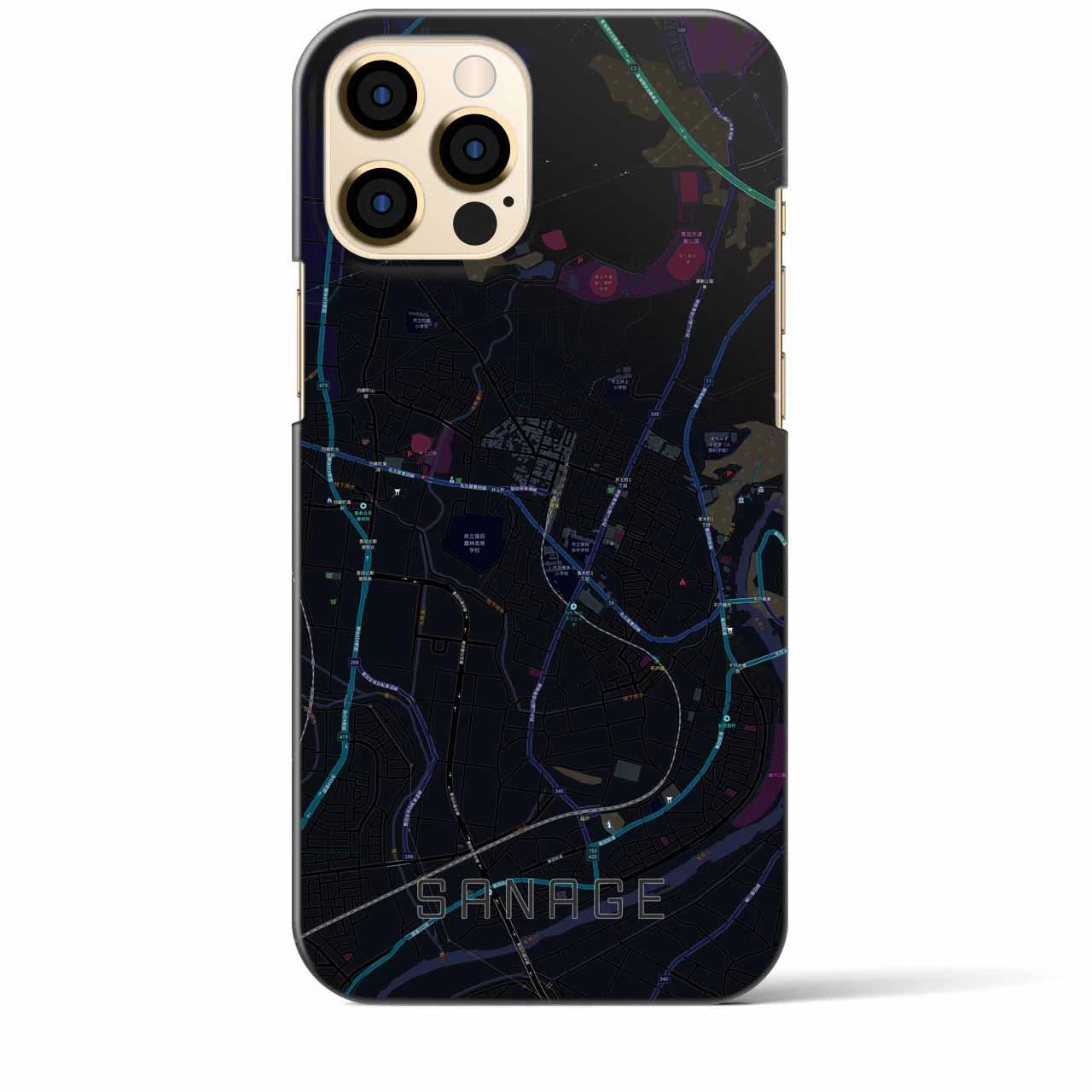 【猿投(愛知県)】地図柄iPhoneケース(バックカバータイプ)