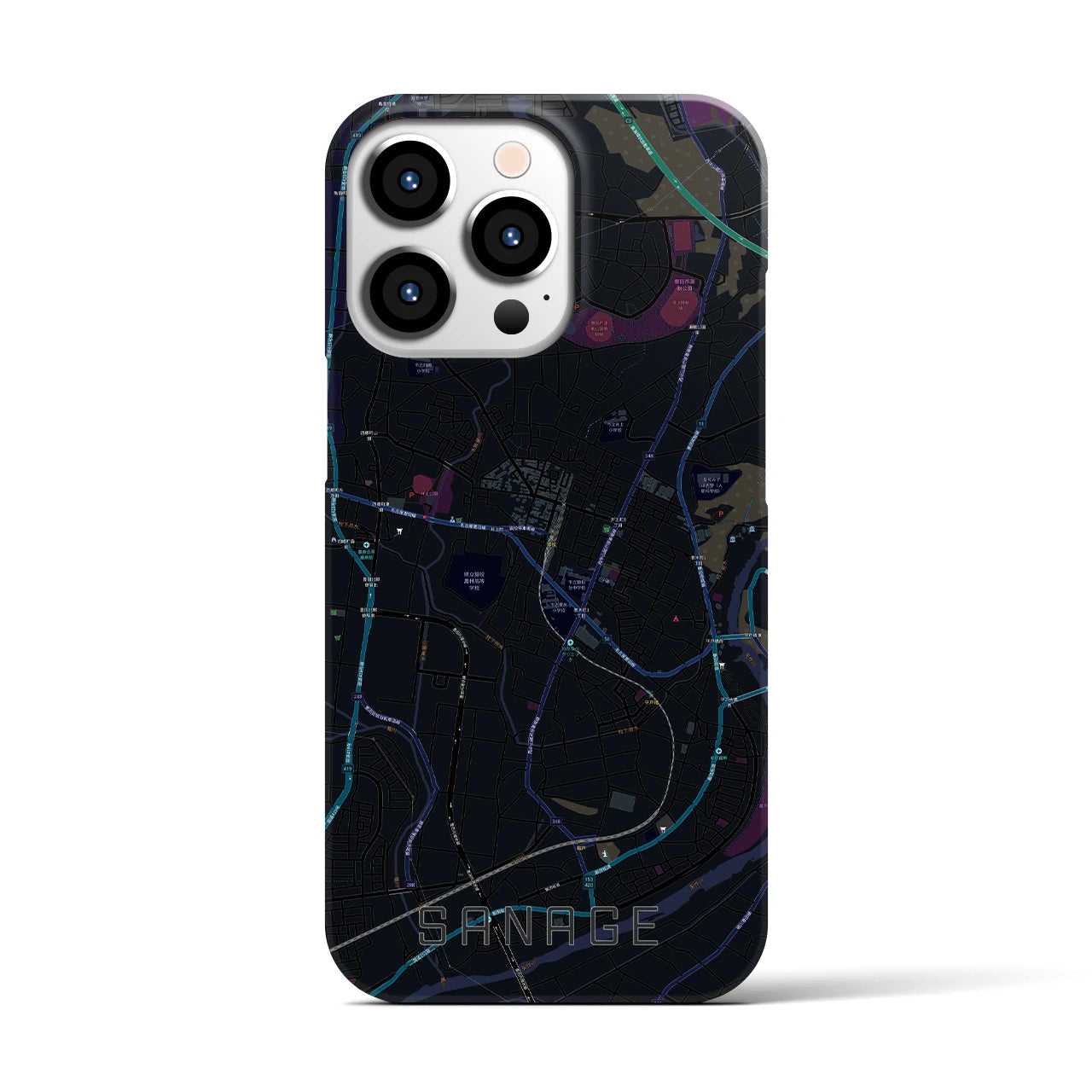 【猿投(愛知県)】地図柄iPhoneケース(バックカバータイプ)