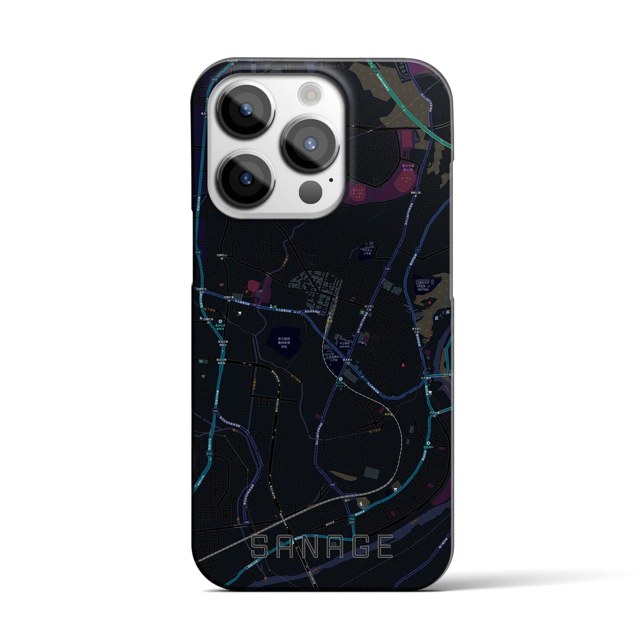 【猿投(愛知県)】地図柄iPhoneケース(バックカバータイプ)