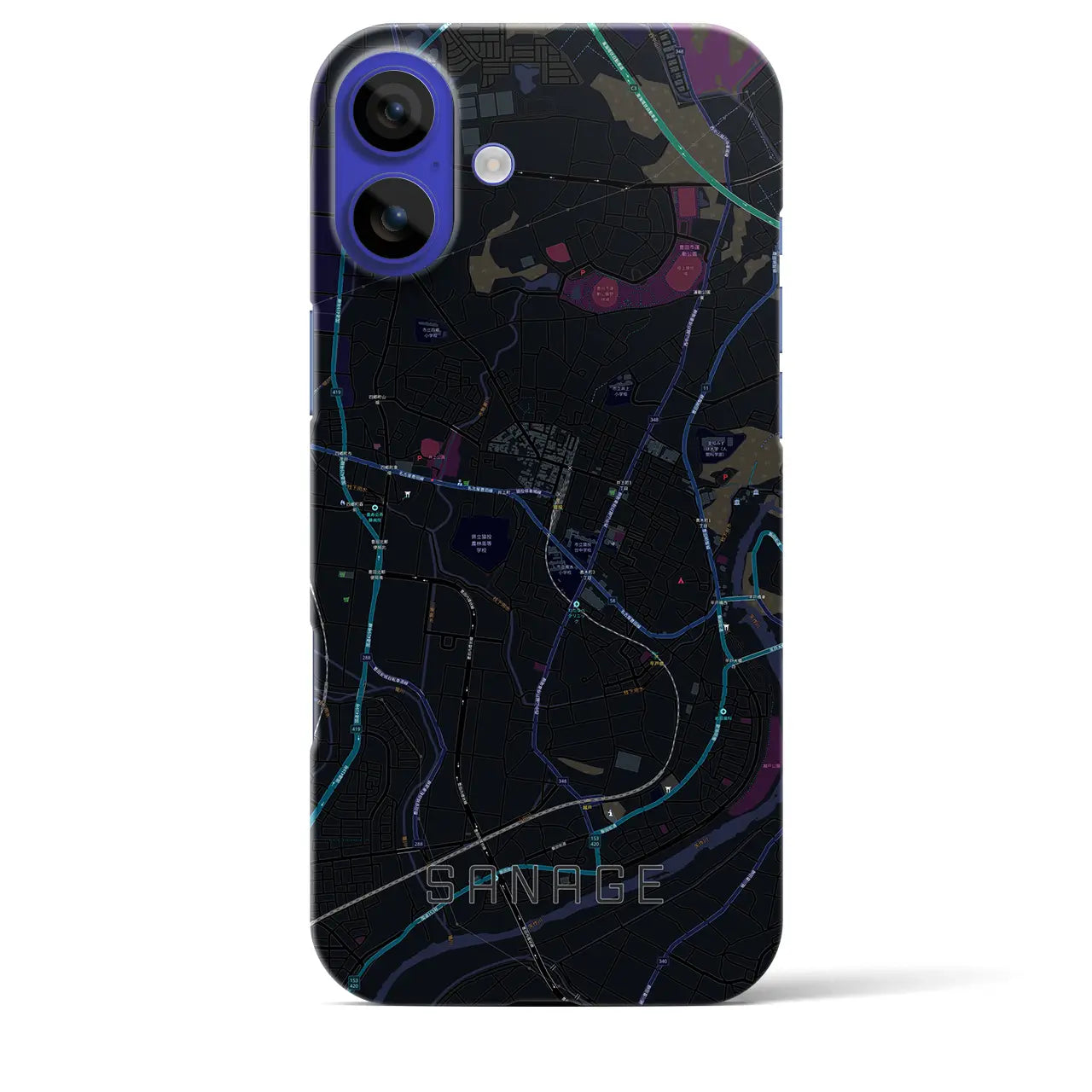 【猿投(愛知県)】地図柄iPhoneケース(バックカバータイプ)
