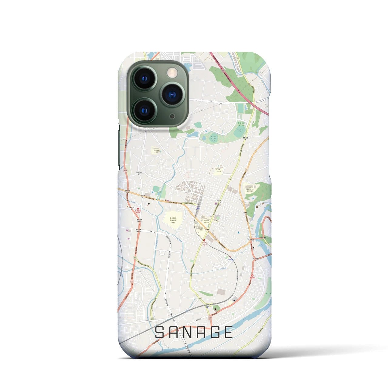 【猿投(愛知県)】地図柄iPhoneケース(バックカバータイプ)