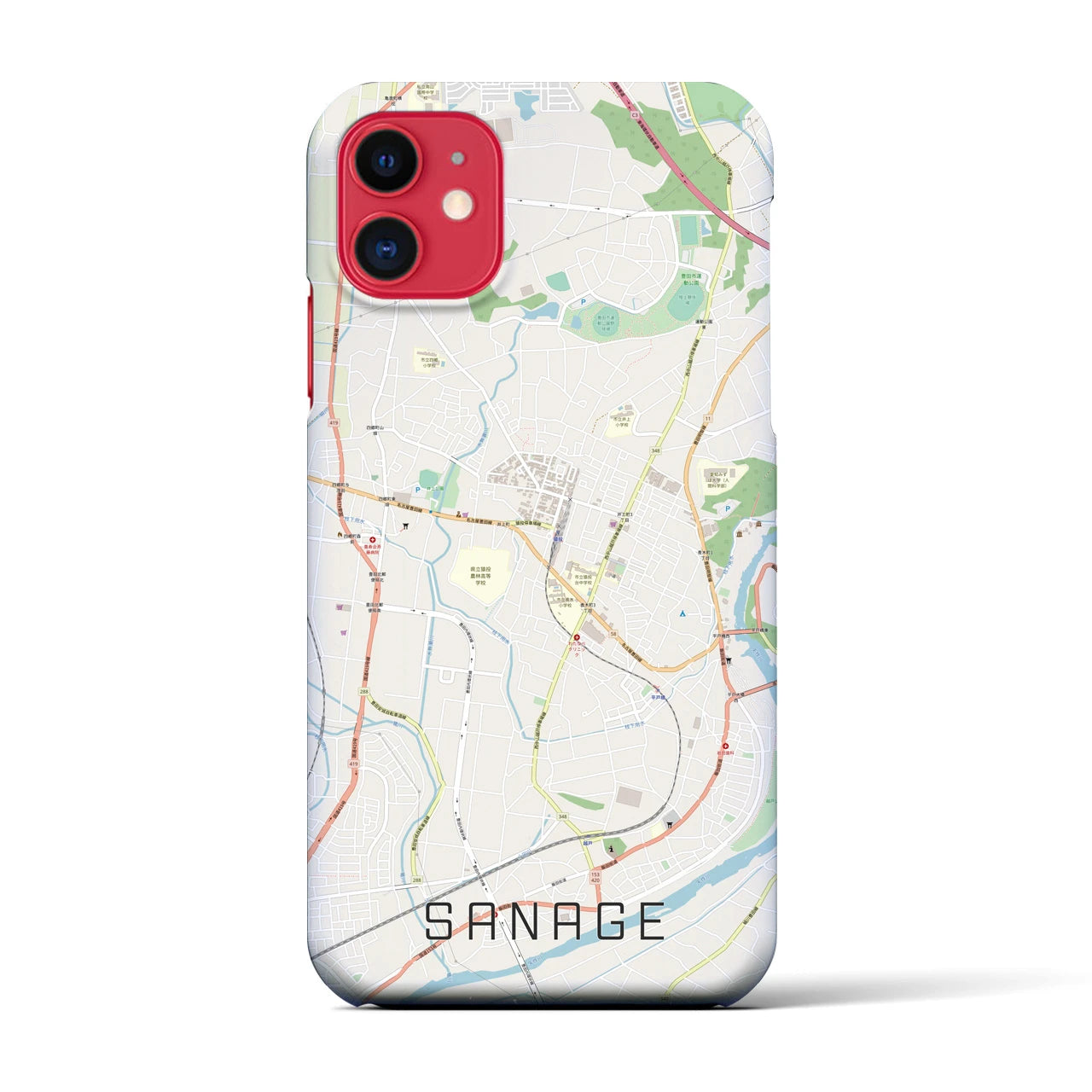 【猿投(愛知県)】地図柄iPhoneケース(バックカバータイプ)
