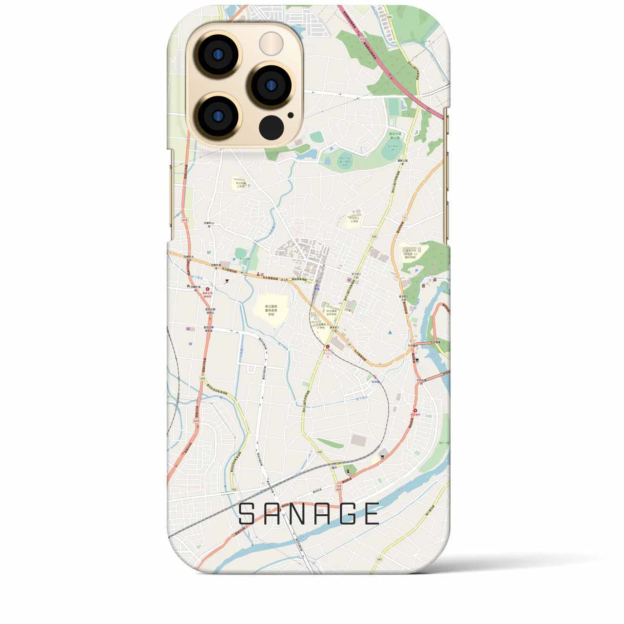 【猿投(愛知県)】地図柄iPhoneケース(バックカバータイプ)
