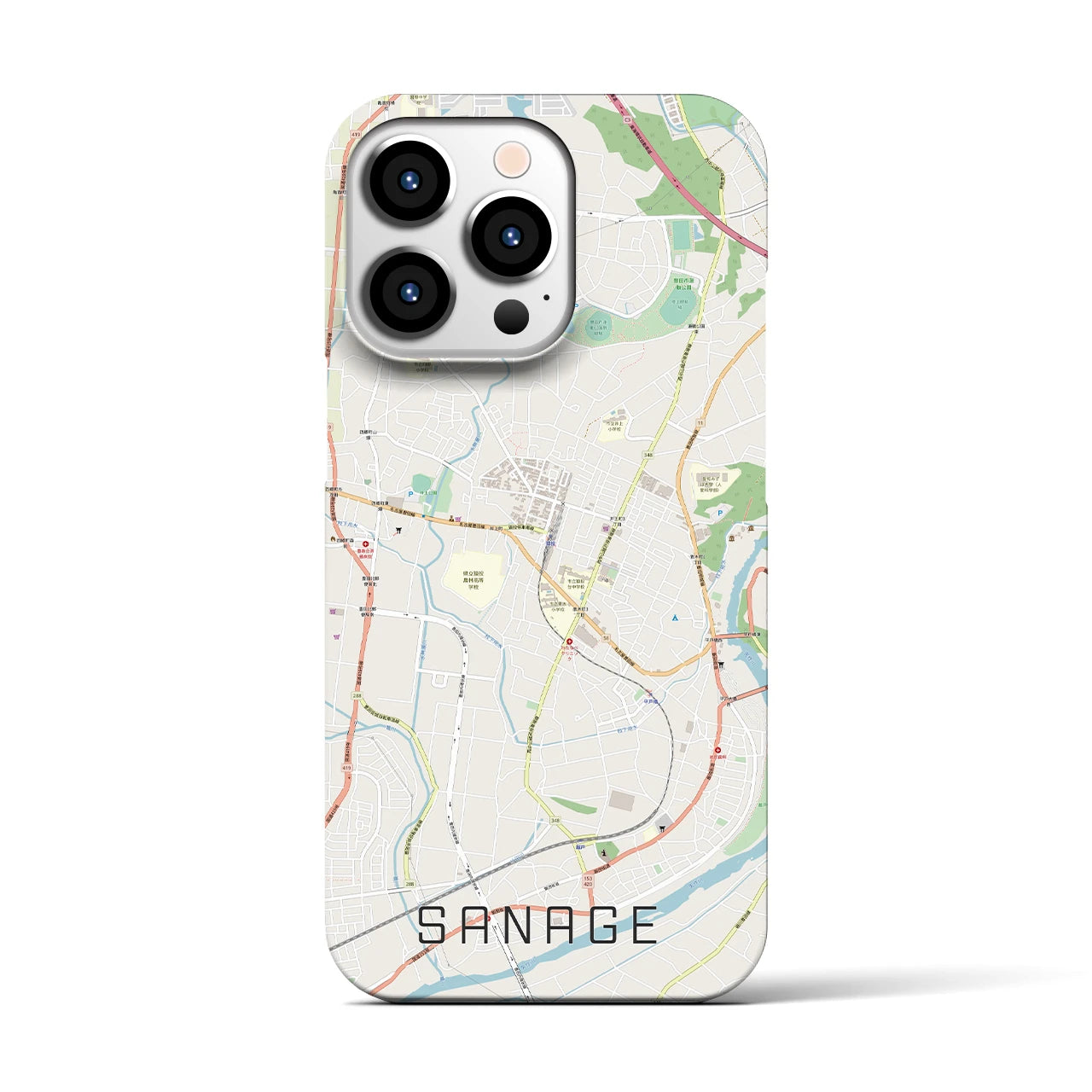 【猿投(愛知県)】地図柄iPhoneケース(バックカバータイプ)