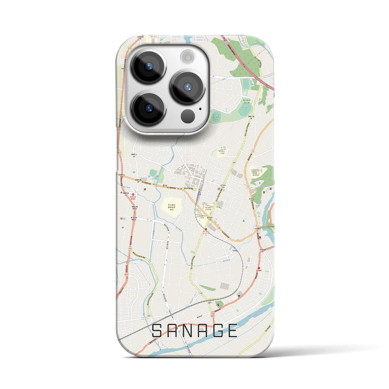 【猿投(愛知県)】地図柄iPhoneケース(バックカバータイプ)