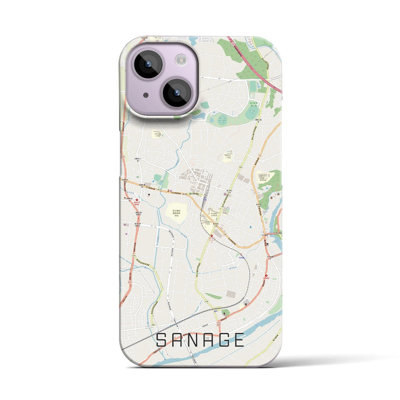 【猿投(愛知県)】地図柄iPhoneケース(バックカバータイプ)