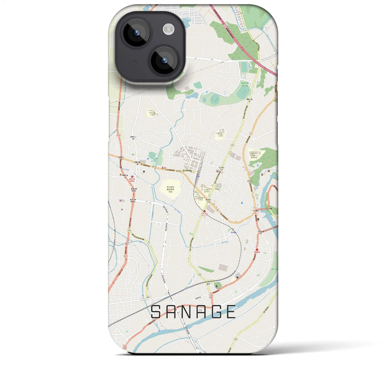 【猿投(愛知県)】地図柄iPhoneケース(バックカバータイプ)